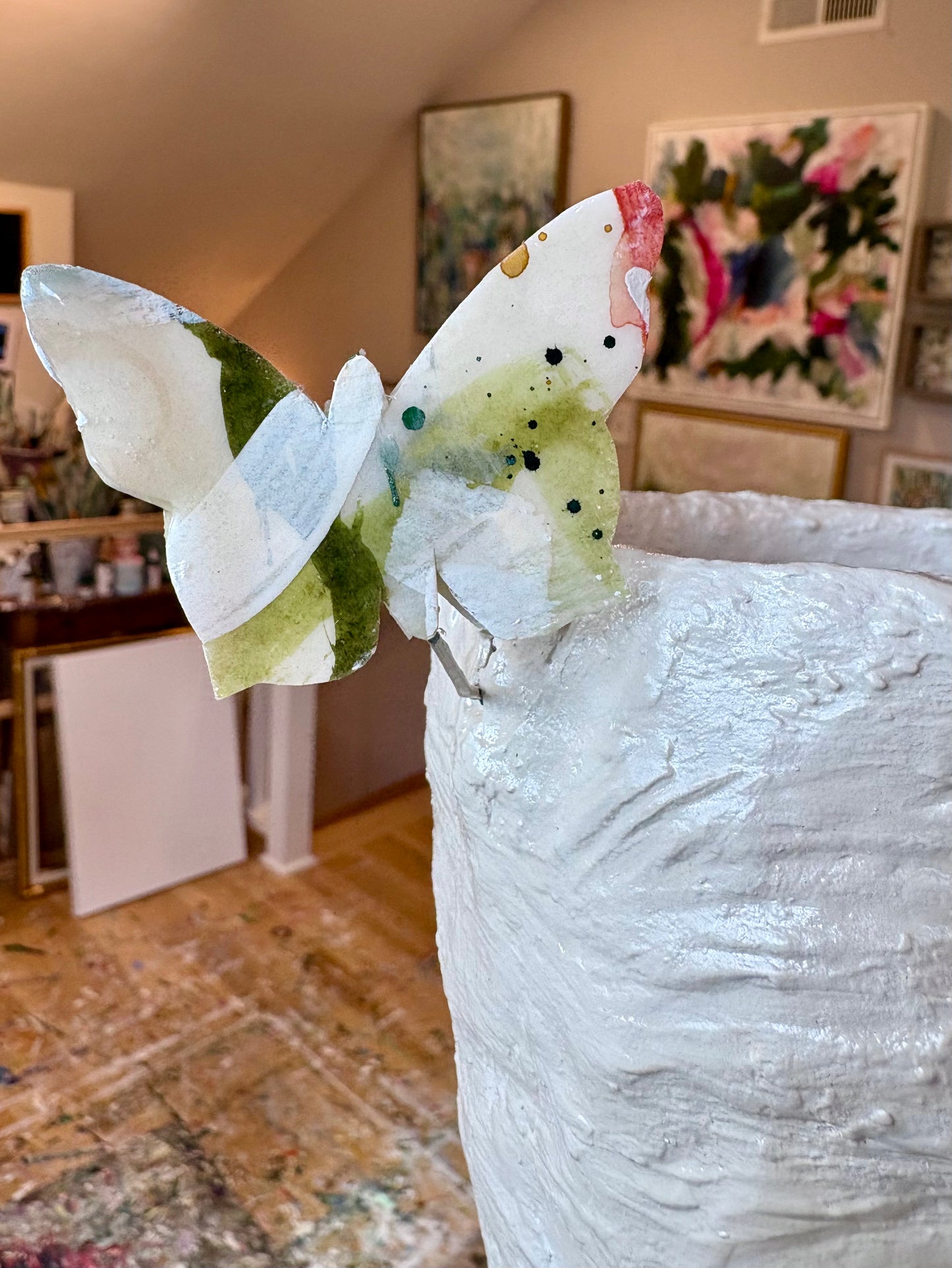 Original Art Butterfly Planter