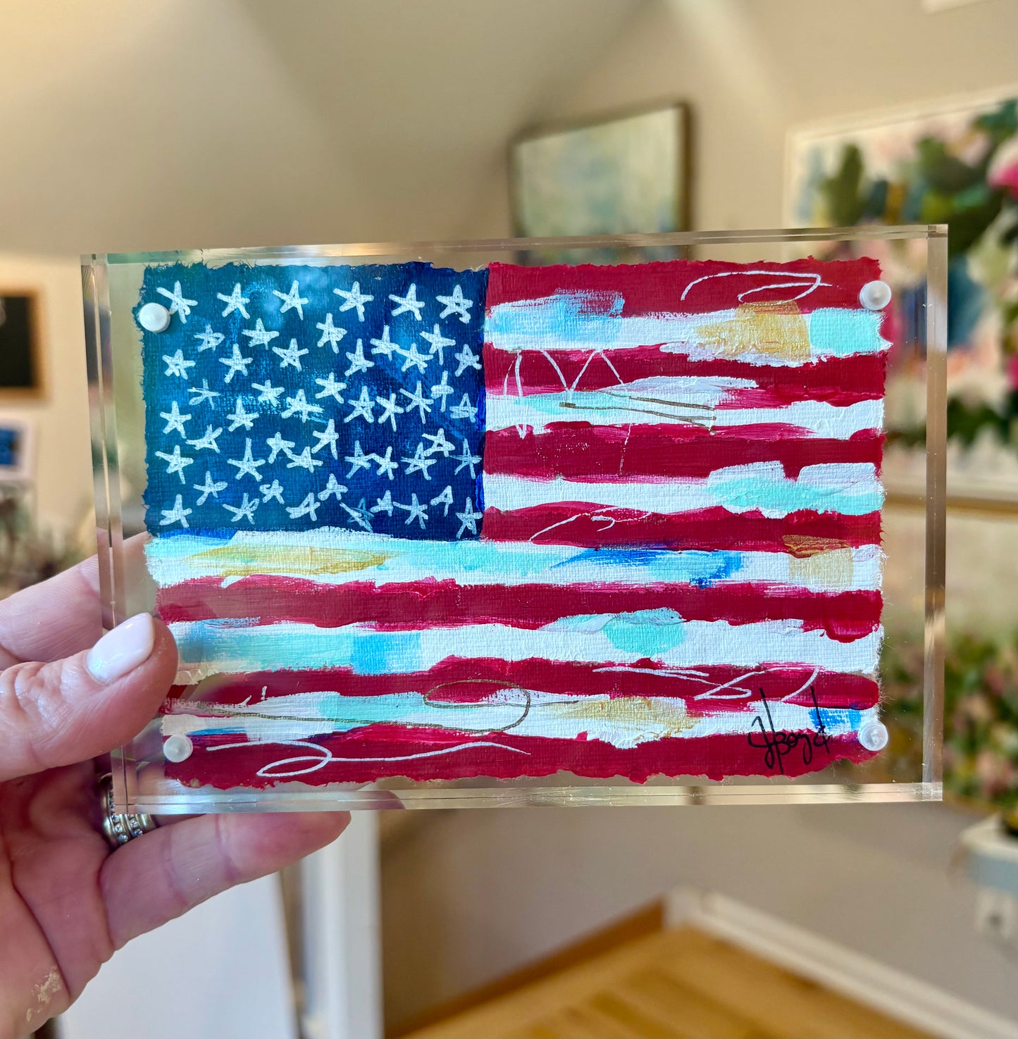 4x6 American flag in Acrylic