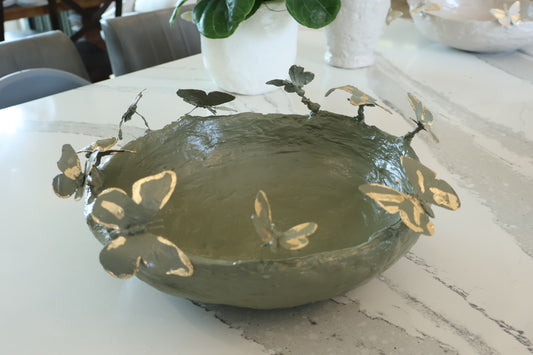 Original Art Butterfly Bowl