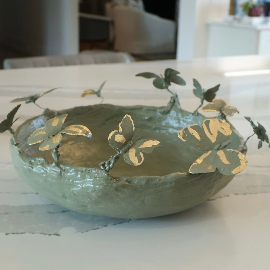 Original Art Butterfly Bowl