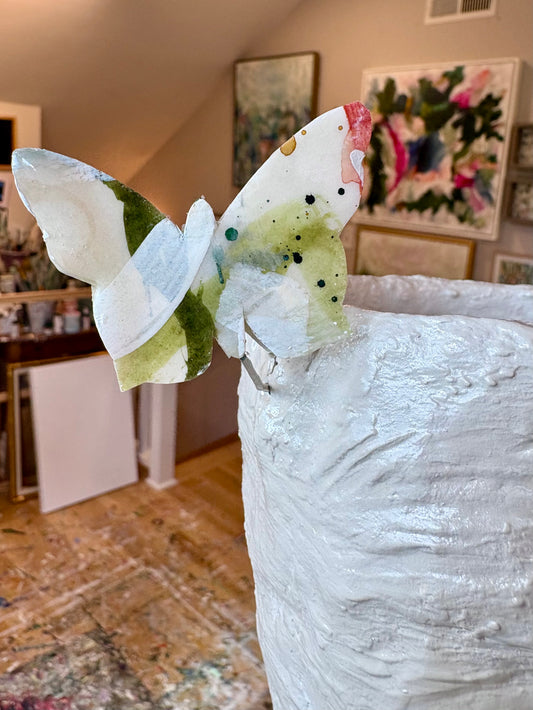 Original Art Butterfly Planter
