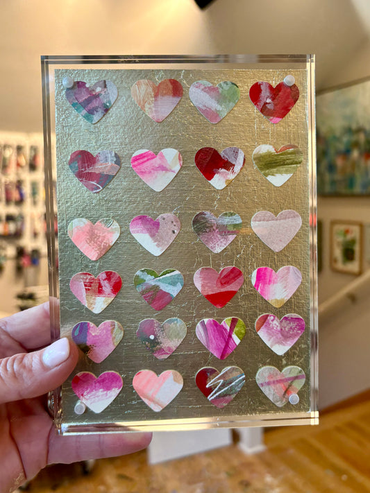 5x7 Pop Hearts in Acrylic