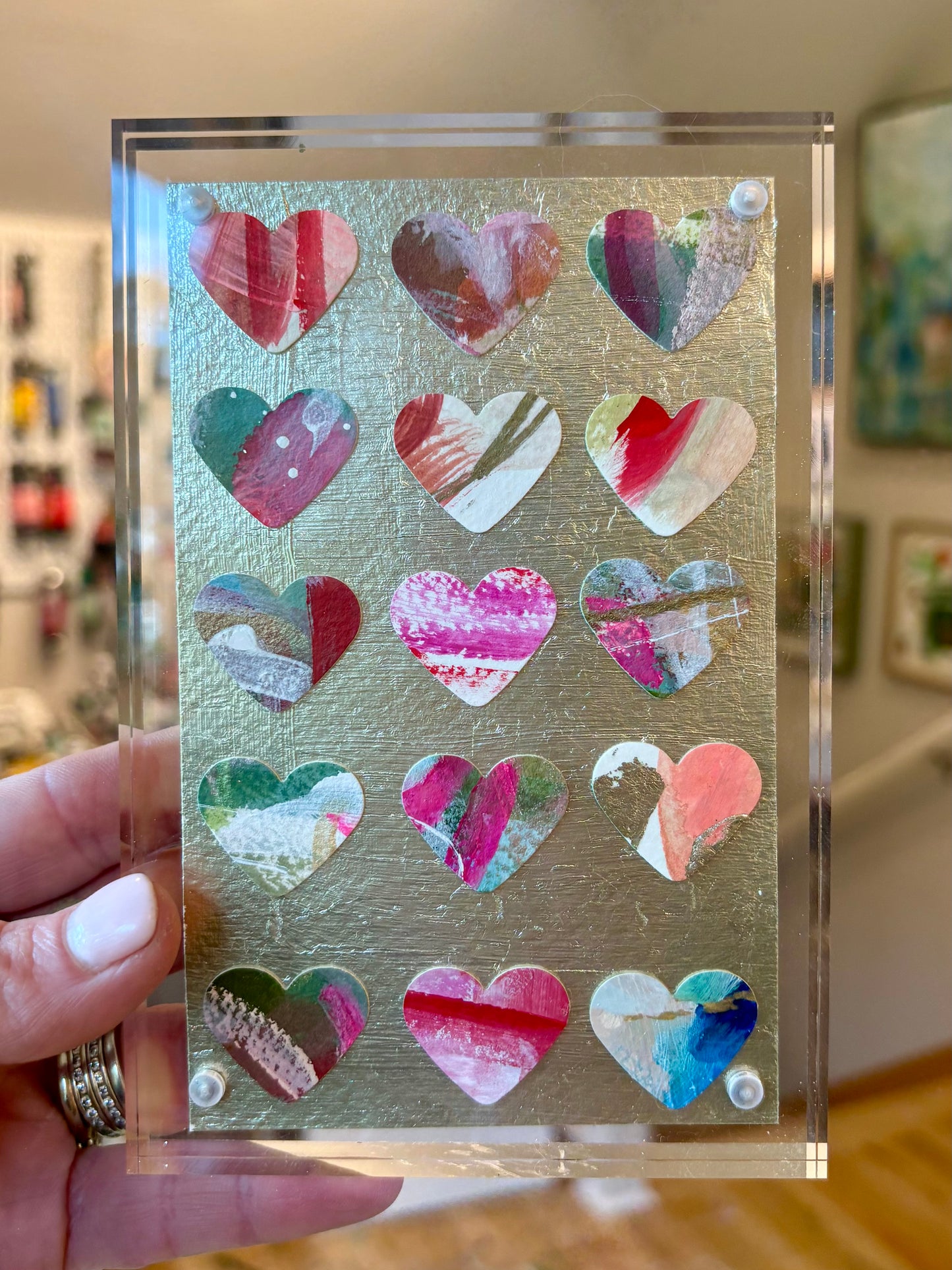 4x6 Pop Hearts in Acrylic