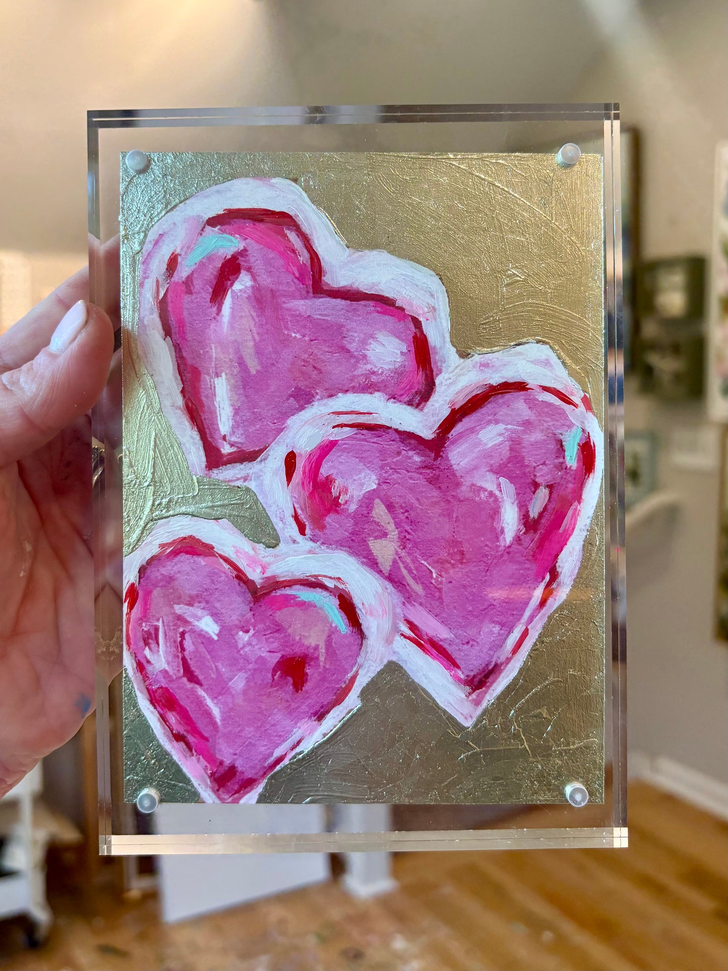 5x7 Love Hearts in Acrylic
