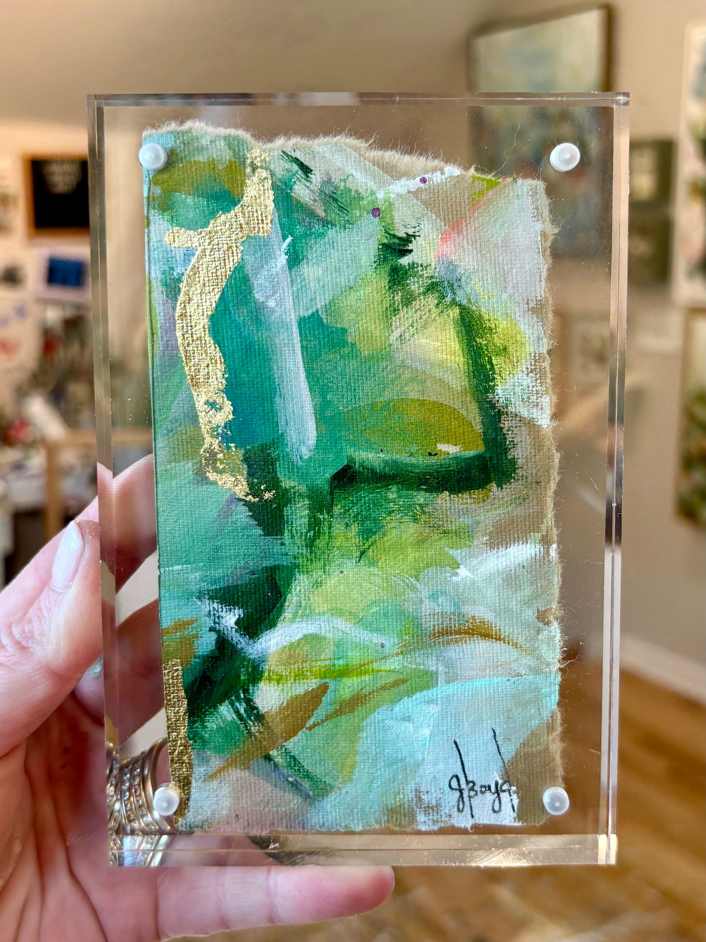 4x6 Paper Abstract in Acrylic