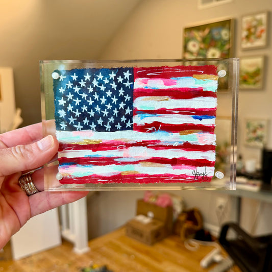 4x6 American flag in Acrylic #1