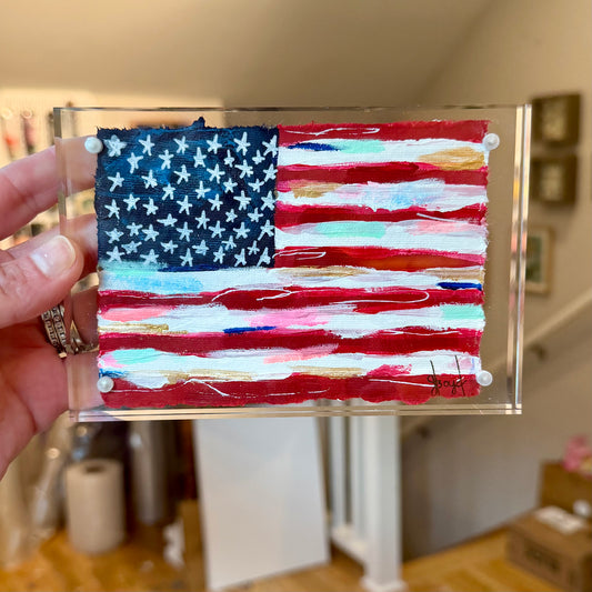 4x6 American flag in Acrylic #4