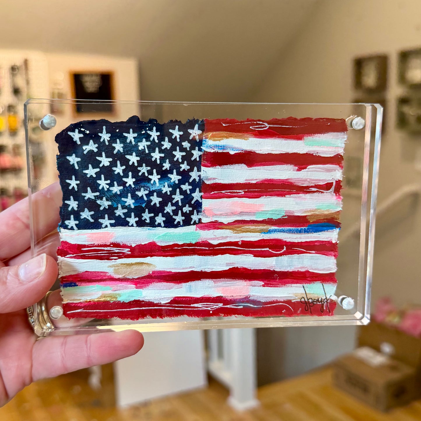 4x6 American flag in Acrylic #5