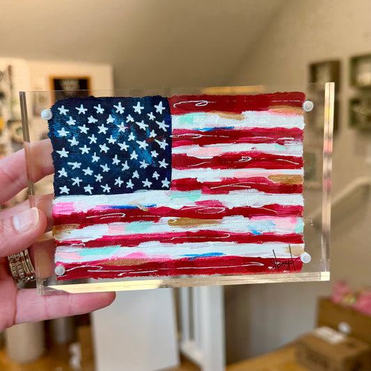 4x6 American flag in Acrylic #6