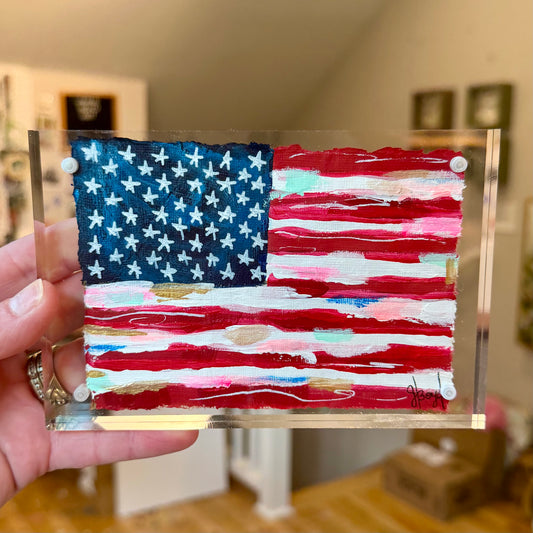 4x6 American flag in Acrylic #7