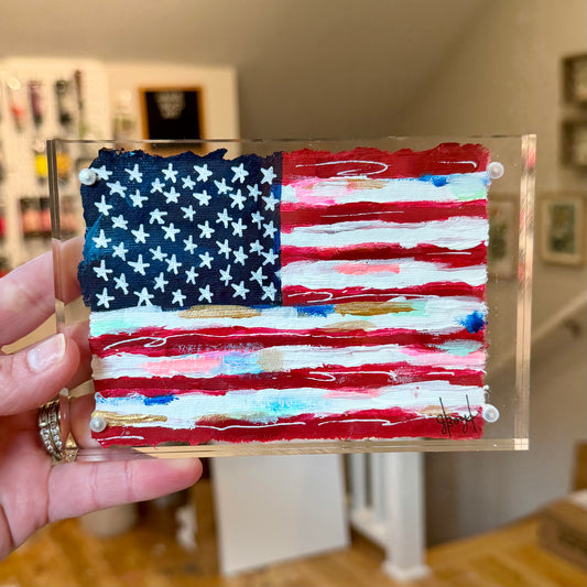 4x6 American flag in Acrylic #8